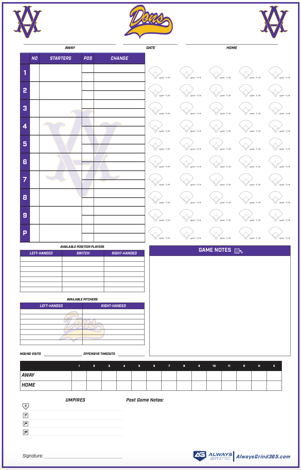 custom-dugout-charts-baseball-softball-48-hr-turnarounds-always-grind
