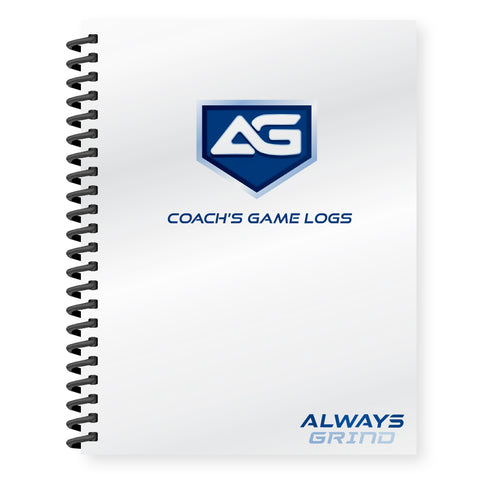Always Grind Coach's Game Logs - Coach Notebook Baseball/Softball
