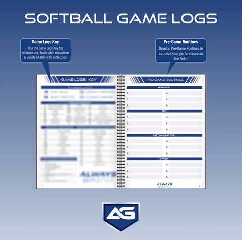 Hitters Notebook Softball Notebook - AG Softball: Hitter's Game Logs – Always Grind