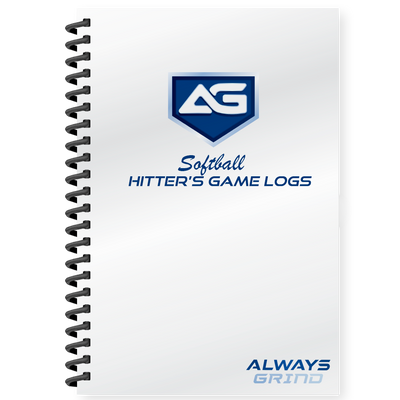Always Grind Softball Hitter's Game Logs Notebook
